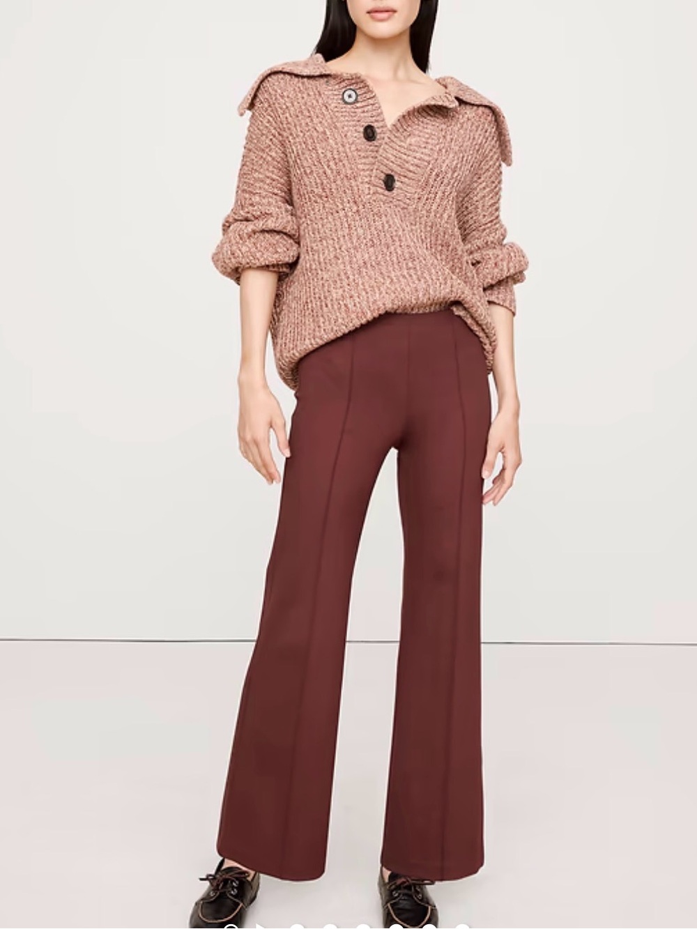 Banana Republic Burgundy Everywhere Ponte Pants